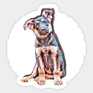 shepherd dog, dog shirt, shepherd dog breed, german shepherd, german shepherd gift, alsatian, herding dog, guard dog Sticker